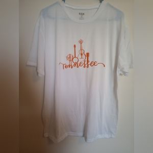 New BUM Unisex Size Large White Tennessee Short Sleeve Tshirt